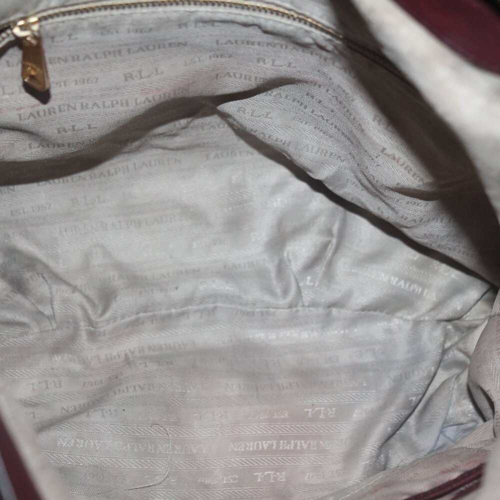 $348 Slouchy Large Merlot Leather Governor's Lodge Hobo Shoulder Bag Purse - Picture 8 of 14